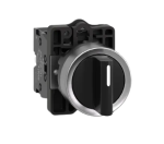 Chave seletora Ø22mm plástica, 3 posições retorno por mola, manopla curta, 2NA