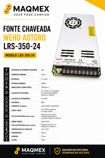 Fonte Chaveada Weho Aotoro Lrs-350-24